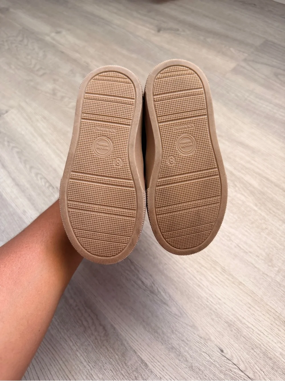 Baby Boy Navy Blue Suede Boots with Brown Rubber Sole